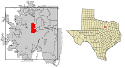 Tarrant County Texas Incorporated Areas Haltom City highlighted